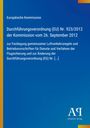 Europäische Kommission, Verordnung (EU) Nr. 923/2012, Luftverkehrsregeln. Blauer Hintergrund, gelber Rand links.