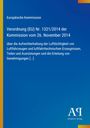 Text: "Europäische Kommission Verordnung (EU) Nr. 1321/2014 der Kommission vom 26. November 2014." Blau mit gelbem Rand.