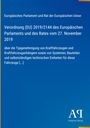 "Verordnung (EU) 2019/2144 des Europäischen Parlaments und des Rates vom 27. November 2019" auf blauem Hintergrund.