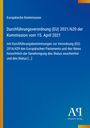 Europäische Kommission, Durchführungsverordnung (EU) 2021/620 vom 15. April 2021; blau mit gelben Streifen links.