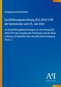 Text: Durchführung der EU-Verordnung 2023/1538 zur pflanzlichen Erzeugung. Hintergrund blau mit gelben Streifen.