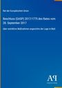 "Rat der Europäischen Union. Beschluss (GASP) 2017/1775. Restriktive Maßnahmen in Mali. Antiphon Verlag. Blau mit Logo."