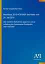 Rat der EU: Beschluss 2010/413/GASP, 26. Juli 2010, Maßnahmen gegen Iran. Blauer Hintergrund, Antiphon Logo.