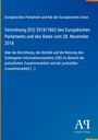 Text zu Verordnung (EU) 2018/1862 des Europäischen Parlaments, blaues Layout, unten Logo "Antiphon Verlag".