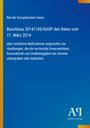 Beschluss der EU von 2014 über Maßnahmen bezüglich der Bedrohung der Ukraine. Blau mit gelbem Streifen. Logo "Antiphon Verlag".
