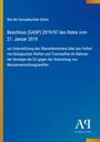 Beschluss (GASP) 2019/97 des Rates vom 21. Januar 2019 zur Unterstützung des Verbots biologischer Waffen, blauer Hintergrund.
