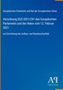 Europäische Verordnung (EU) 2021/241, zur Einrichtung der Aufbau- und Resilienzfazilität, blauer Hintergrund, Verlag-Logo.