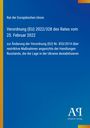 Verordnung (EU) 2022/328 zur Änderung von (EU) 833/2014 wegen Russlands Handlungen, die Ukraine destabilisieren. Blau, Logo.