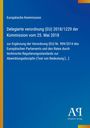 Blauer Hintergrund, gelber Rand, Titel: "Delegierte Verordnung (EU) 2018/1229", Label "Antiphon Verlag" unten rechts.
