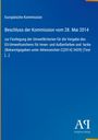 Europäische Kommission, Beschluss vom 28. Mai 2014 zur Festlegung der Umweltkriterien, blauer Hintergrund.