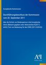 Text: Durchführung des EU-Kommissionsbeschlusses zur Rindersperma-Einfuhr, 20. September 2011. Blaues Design, Antiphon Verlag-Logo.