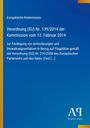 Titel zur Verordnung der EU-Kommission über Flugplätze vom 12. Februar 2014. Blaues Design mit gelben Akzent.