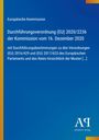 Text: "Europäische Kommission. Durchführungsverordnung (EU) 2020/2236 der Kommission vom 16. Dezember 2020..."  
Rechts unten: "Antiphon Verlag".  
Gestaltung: Blau mit gelbem Rand.