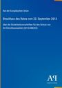 Rat der Europäischen Union, Beschluss vom 23.09.2013 über Sicherheitsvorschriften. Blaues Design mit Logo unten rechts.