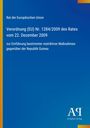 Verordnung (EU) Nr. 1284/2009 des Rates vom 22. Dezember 2009; blaues Cover, vertikaler gelber Streifen, Logo unten.