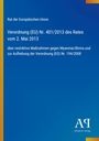 Verordnung (EU) Nr. 401/2013 des Rates vom 2. Mai 2013 über Maßnahmen gegen Myanmar/Birma, blau mit gelbem Rand.
