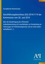 Text: "Durchführungsbeschluss (EU) 2019/1119 der Kommission vom 28. Juni 2019" auf blauem Hintergrund. Unten rechts ein Logo.