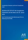 Text: Richtlinie (EU) 2016/97 über Versicherungsvertrieb. Oberer Teil: blauer Hintergrund, unten rechts: Logo.
