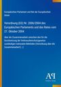 Europäisches Parlament und Rat der Europäischen Union: Verordnung (EG) Nr. 2006/2004 des Europäischen Parlaments und des Rates vom 27. Oktober 2004, Buch