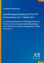 Europäische Kommission, Durchführungsverordnung (EU) 2016/1799, 7. Oktober 2016. Blaue, minimalistische Gestaltung.