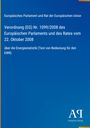 Text zu Verordnung (EG) Nr. 1099/2008 über Energiestatistik, Europa-Flagge und Verlag-Logo auf blauem Hintergrund.