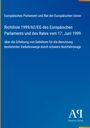 Europäische Richtlinie zur Erhebung von Gebühren für Nutzfahrzeuge. Blaues Design mit Verlagslogo unten rechts.