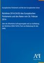 Europäisches Parlament. Richtlinie 2014/24/EU über öffentliche Auftragsvergabe. Blaues Cover mit Verlag-Logo unten rechts.