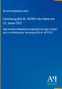 Verordnung (EU) Nr. 36/2012 des Rates vom 18. Januar 2012 zur Lage in Syrien. Blaues Design mit einem Logo unten rechts.