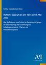 Richtlinie 2000/29/EG, Schutz gegen Pflanzenschadorganismen. Blaues Layout, EU-Text. Logo von Antiphon Verlag.
