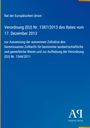 Titel: Verordnung (EU) Nr. 1387/2013. Logo des Verlags unten rechts, blauer Hintergrund.
