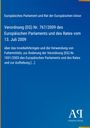 Titel: Verordnung (EG) Nr. 767/2009 des Europäischen Parlaments vom 13. Juli 2009. Blauer Hintergrund, weißer Text. Logo unten rechts.