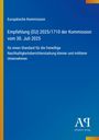 Europäische Kommission, Empfehlung (EU) 2025/1710, Nachhaltigkeitsberichterstattung. Blaues Design mit Logo unten rechts.