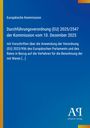 Europäische Kommission: Durchführungsverordnung (EU) 2025/2547 der Kommission vom 10. Dezember 2025, Buch