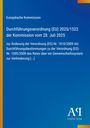 Text: "Durchführungsverordnung (EU) 2025/1522 vom 28. Juli 2025". Blaues Design mit gelbem Streifen links.