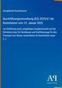 Europäische Kommission, Verordnung zur Einführung eines endgültigen Ausgleichszolls. Blaues Hintergrunddesign.
