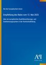 Rat der Europäischen Union, Empfehlung des Rates vom 12. Mai 2025, blaues Design mit Logo „Antiphon Verlag“ unten rechts.