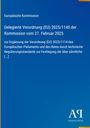 Text über EU-Verordnung auf blauem Hintergrund, oben linke Ecke: "Europäische Kommission". Unten rechts ein Logo "AR".
