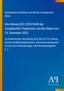 Verordnung (EU) 2025/2649, Änderung zur Verordnung (EU) 2021/2115, Konditionalitätssystem. Blaues Design mit gelben Streifen.