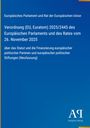 Text: Verordnung (EU, Euratom) 2025/2445 des Europäischen Parlaments. Blaues Layout mit „Antiphon Verlag“ Logo.