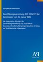 Text zur EU-Verordnung über Maßnahmen gegen die Afrikanische Schweinepest auf blauem Hintergrund mit gelber Leiste.