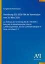Der Text beschreibt eine EU-Verordnung zur Änderung einer Liste von Luftfahrzeugbetreibern. Blaues Design mit Logo unten.