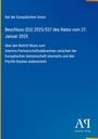 Rat der Europäischen Union, Beschluss (EU) 2025/537 vom 27. Januar 2025. Beitritt Niues zu Partnerschaftsabkommen. Blaues Design.