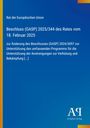 Text: Rat der Europäischen Union, Beschluss (GASP) 2025/344, 18. Februar 2025. Blau, gelber Rand, Logo unten rechts.