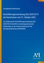 EU-Verordnungstext. Titel: "Durchführungsverordnung (EU) 2025/2215...". Mit blauem Hintergrund, gelber Rand. Logo unten.
