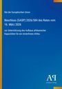Beschluss (GASP) 2026/584 zur Unterstützung für ein minenfreies Afrika. Blau mit gelbem und orangem Rand, Verlagslogo unten.