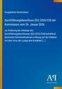 Text über eine EU-Durchführungsbeschluss zur Lumpy-skin-Krankheit auf blauem Hintergrund, Logo unten rechts.