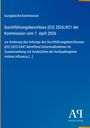Text: Durchführungbeschluss (EU) 2026/821 betrifft Maßnahmen zur Aviären Influenza. Oben ist ein EU-Hinweis, unten ein Verlagslogo.