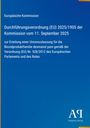 Europäische Kommission: Durchführungsverordnung (EU) 2025/1905 der Kommission vom 11. September 2025, Buch