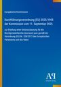 Europäische Kommission: Durchführungsverordnung (EU) 2025/1905 der Kommission vom 11. September 2025, Buch
