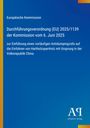 Europäische Kommission: Durchführungsverordnung (EU) 2025/1139 der Kommission vom 6. Juni 2025, Buch